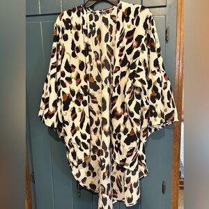 Leopard Print Kimono Cardigan